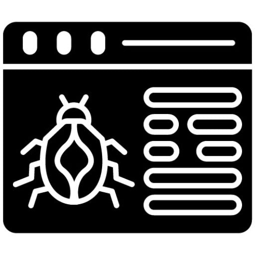 Web Malware Glyph Icon
