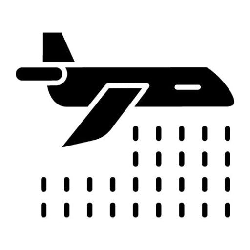 Firefighter Plane Glyph Icon