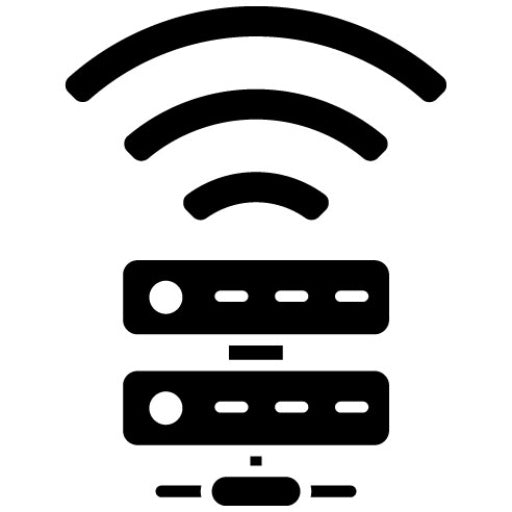 Wifi Server Glyph Icon