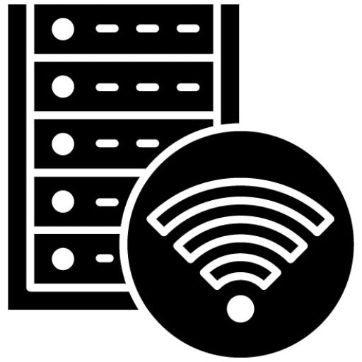 Wireless Database Glyph Icon