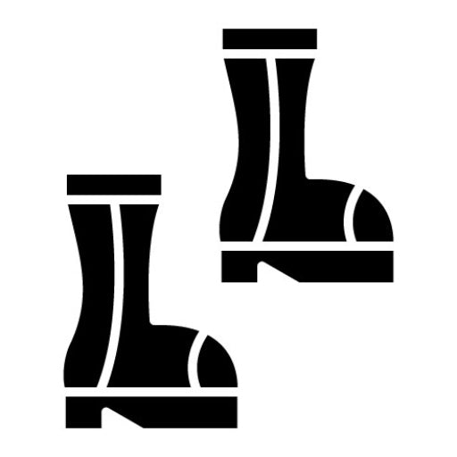 Firefighter Boots Glyph Icon