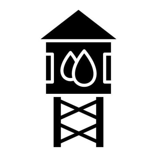 Water Tower Glyph Icon