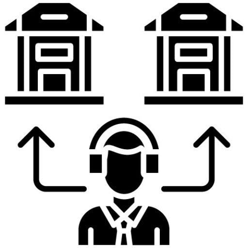 Wire Transfer Operator Glyph Icon