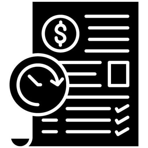 Transaction History Glyph Icon