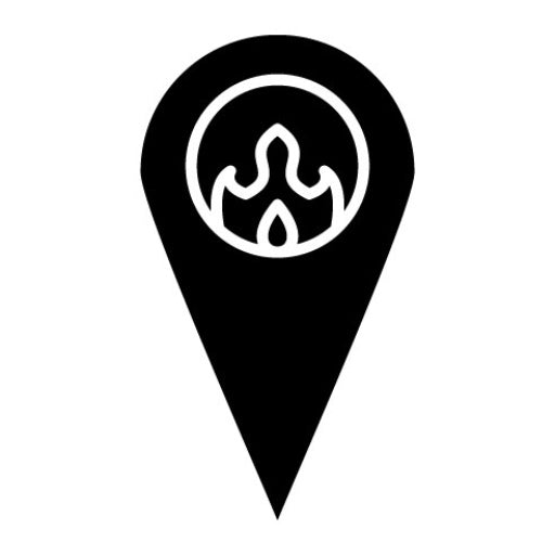 Fire Location Glyph Icon