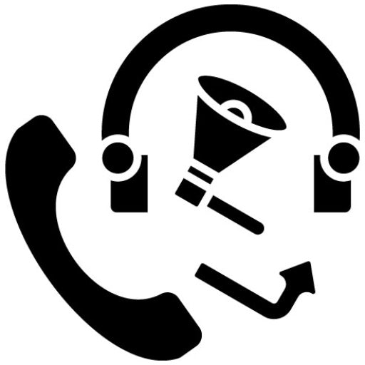 Telemarketing Glyph Icon | Online Money Services