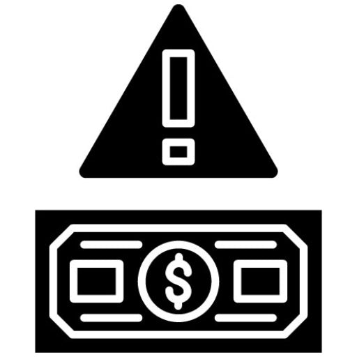 Warning Glyph Icon | Online Money Services