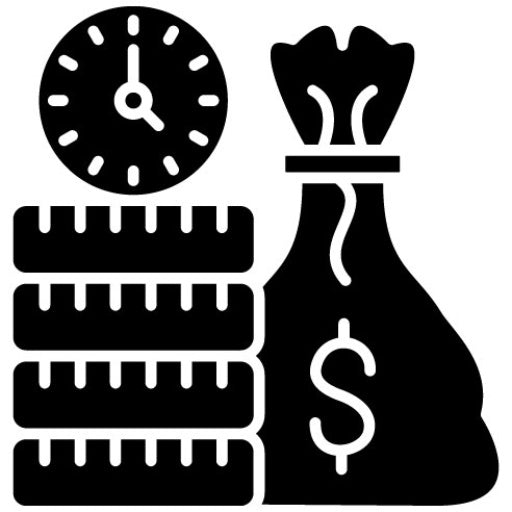 Time Deposit Glyph Icon