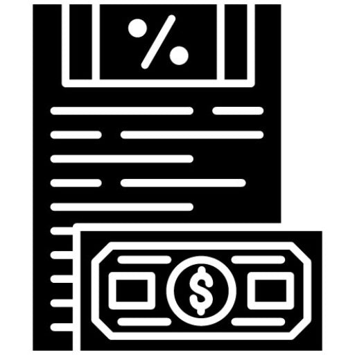 Tax Payment Glyph Icon