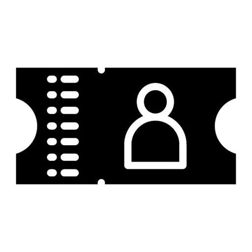 Adult Ticket Glyph Icon