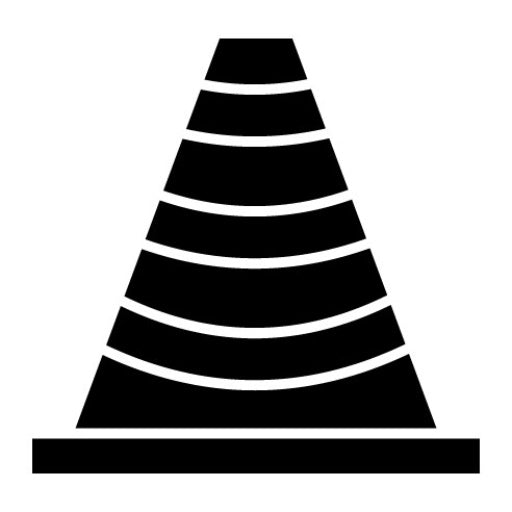 Cone Glyph Icon | Firefighter