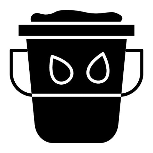 Firefighter Water Bucket Glyph Icon