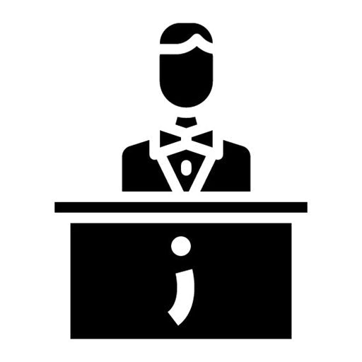 Info Desk Glyph Icon