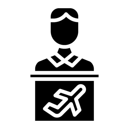 Airline Agent Glyph Icon