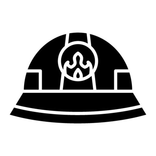 Firefighter Helmet Glyph Icon