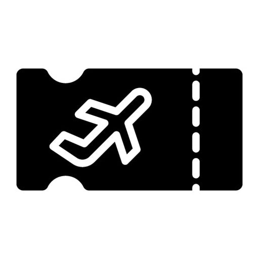 Boarding Pass Glyph Icon