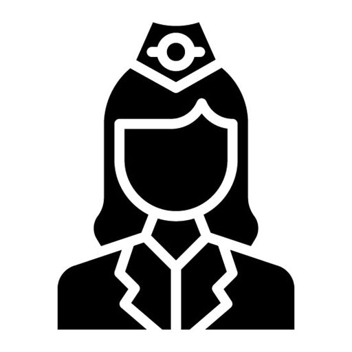 Cabin Crew Glyph Icon