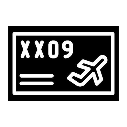 Codeshare Flight Glyph Icon
