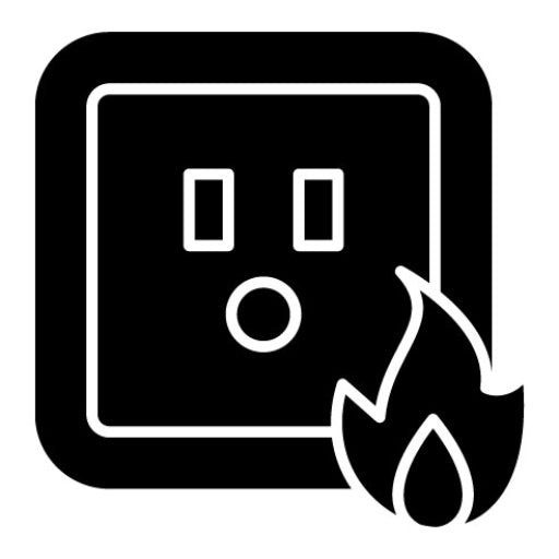 Electricity Fire Glyph Icon