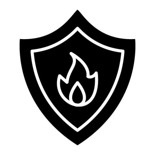 Fire Shield Glyph Icon