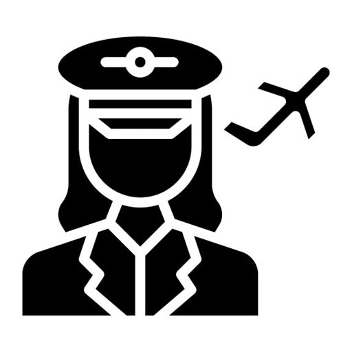 Female Pilot Glyph Icon