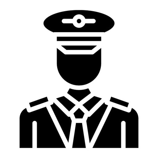 Male Captain Glyph Icon