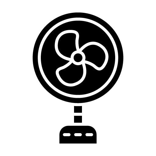 Summer Stand Fan Glyph Icon