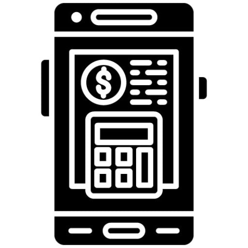 Budget Glyph Icon | Mobile App Development