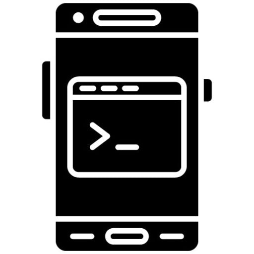 Command Line Glyph Icon | Mobile App Development