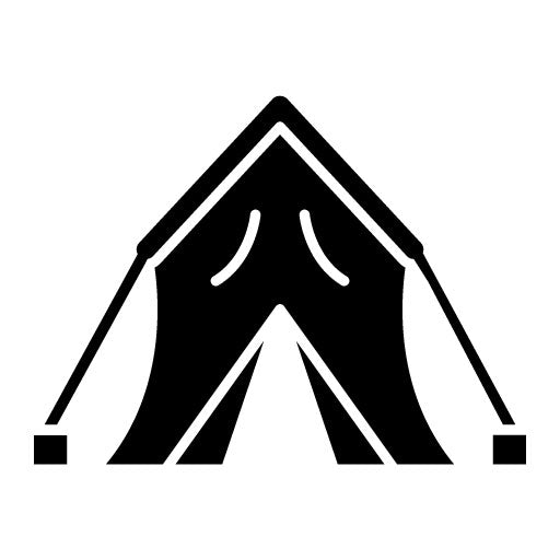 Summer Tent Glyph Icon