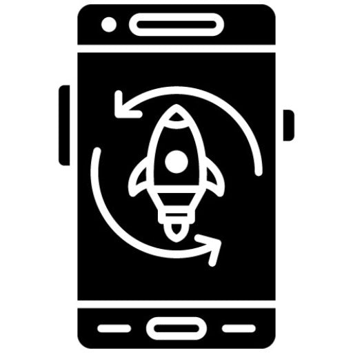 Release Cycle Glyph Icon | Mobile App Development