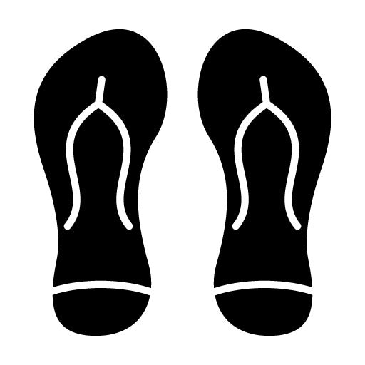 Flip Flops Glyph Icon