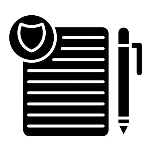 Privacy Policy Template Glyph Icon