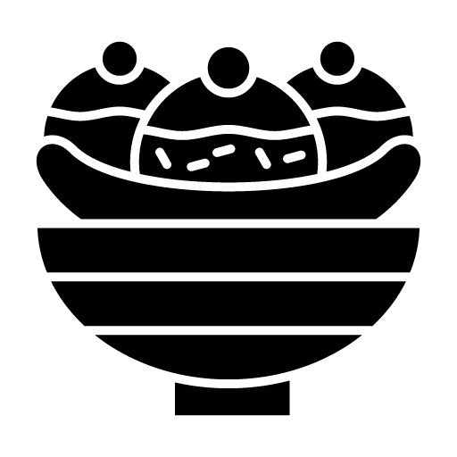Banana Split Glyph Icon | Summer