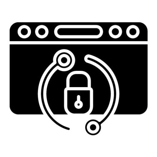 Web Security Glyph Icon | GDPR