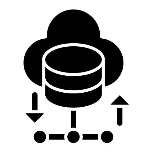 Cloud Data Glyph Icon | GDPR