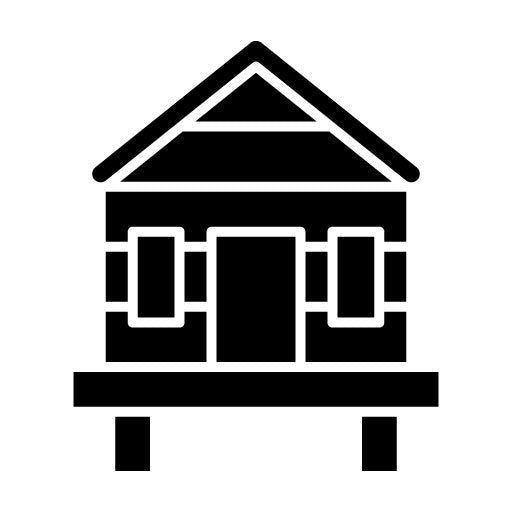 Beach House Glyph Icon | Summer