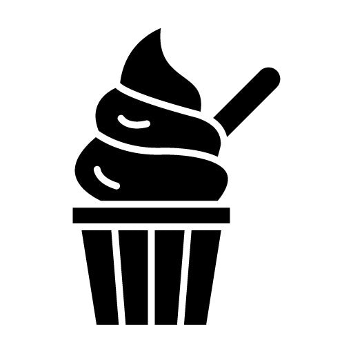 Ice Cream Cup Glyph Icon