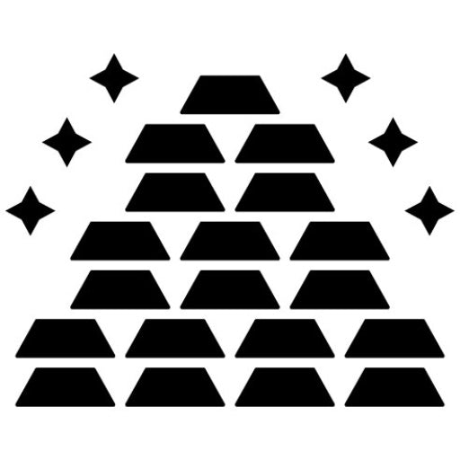 Gold Glyph Icon | Fintech