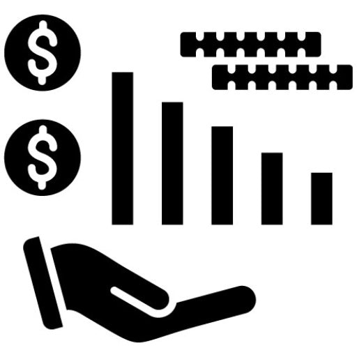 Revenue Glyph Icon | Fintech