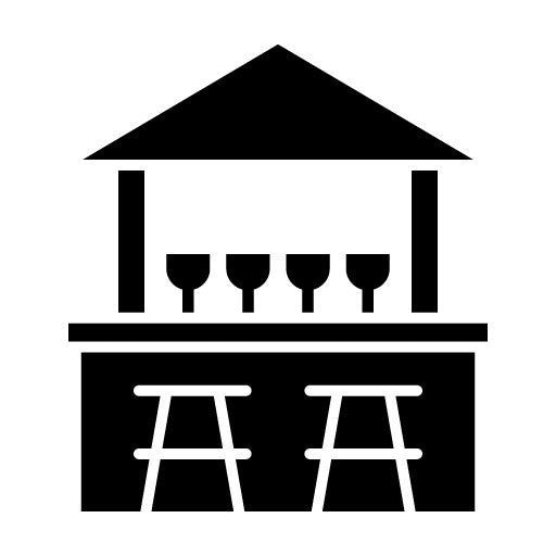 Beach Bar Glyph Icon | Summer