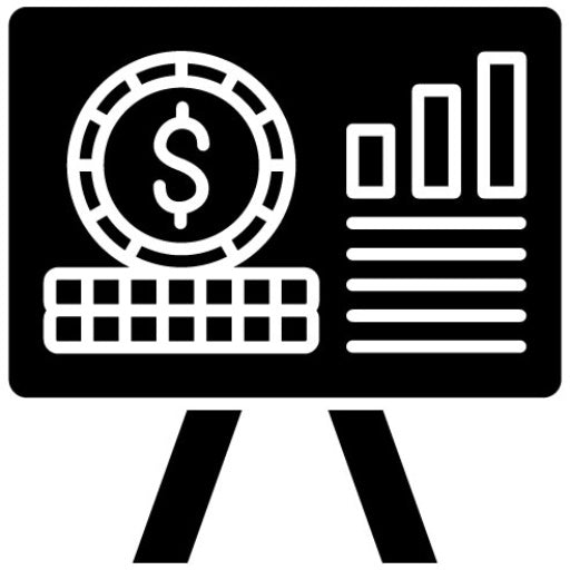 Reveneus Chart Glyph Icon