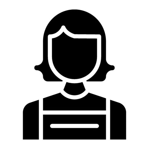 Factory Worker Female Glyph Icon