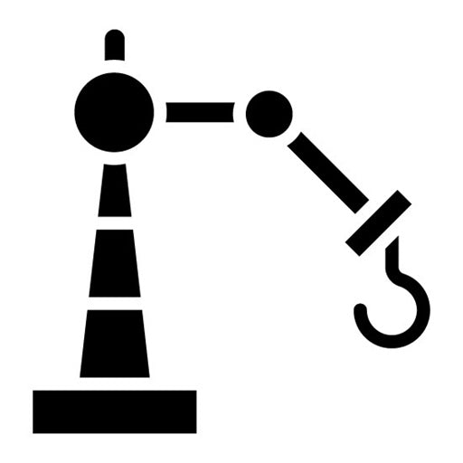 Industrial Robot Glyph Icon