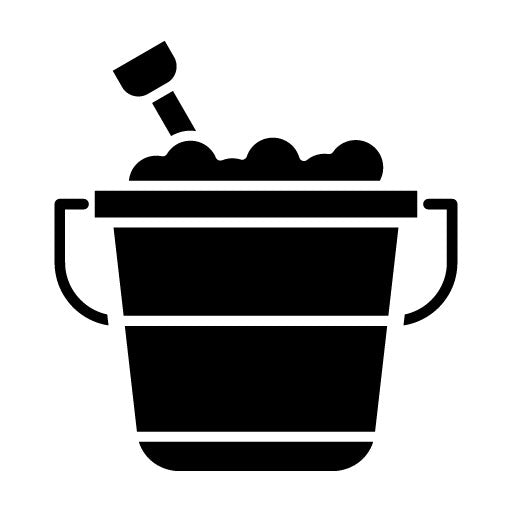 Summer Sand Bucket Glyph Icon