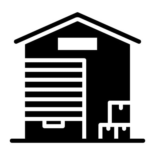 Warehouse Glyph Icon | Industry