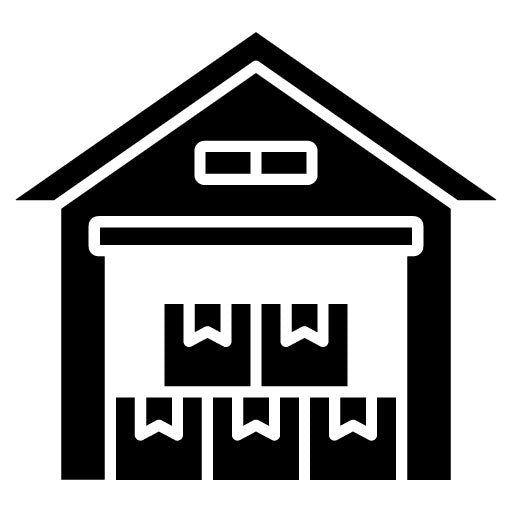 Warehouse Glyph Icon | Shipping