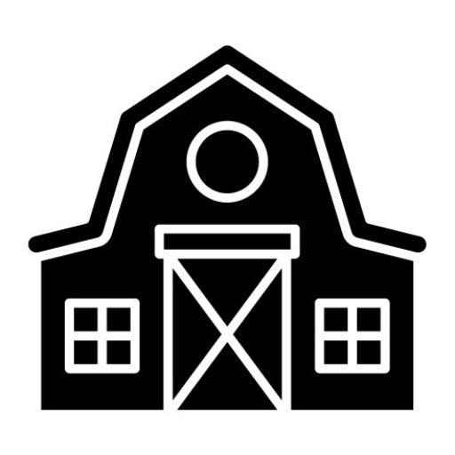 Barn Glyph Icon | Village