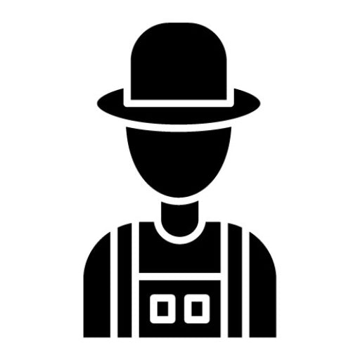 Male Farmer Glyph Icon