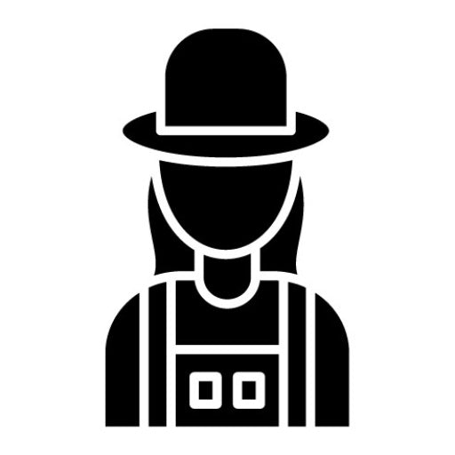 Female Farmer Glyph Icon